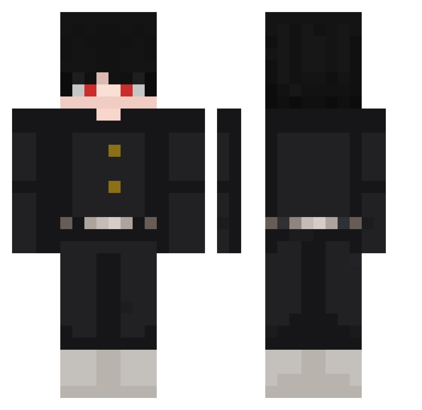 _uruma Minecraft skin, front and back view