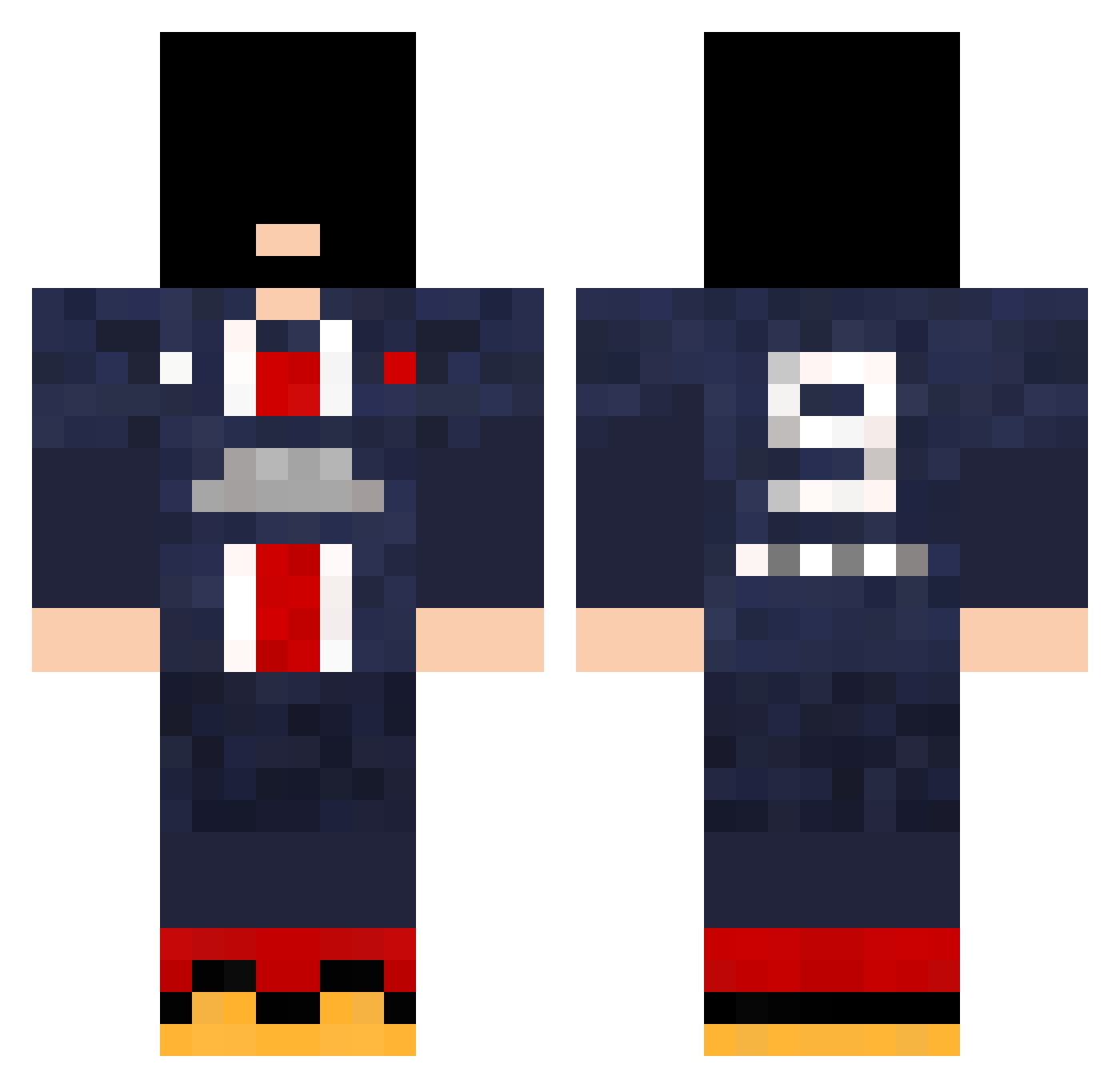 kakalashcriminel Minecraft skin, front and back view