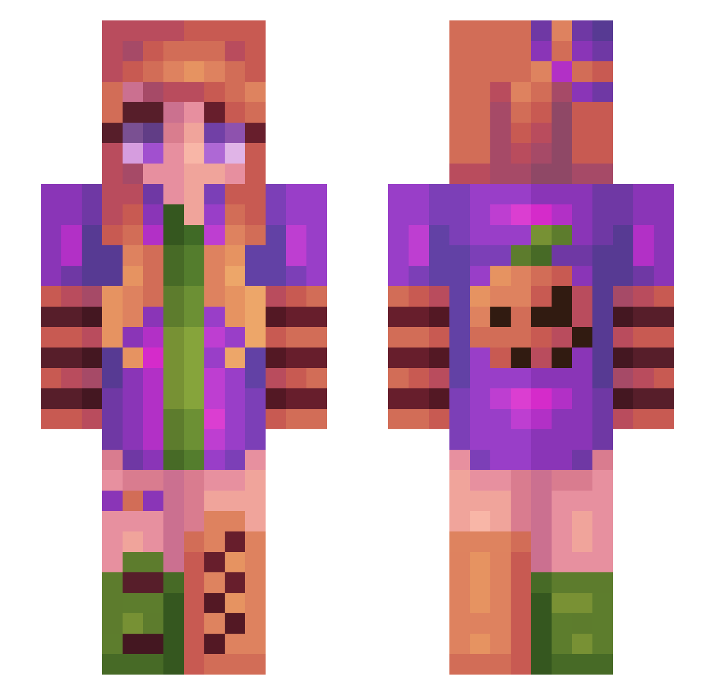 SiDder07 Minecraft skin, front and back view