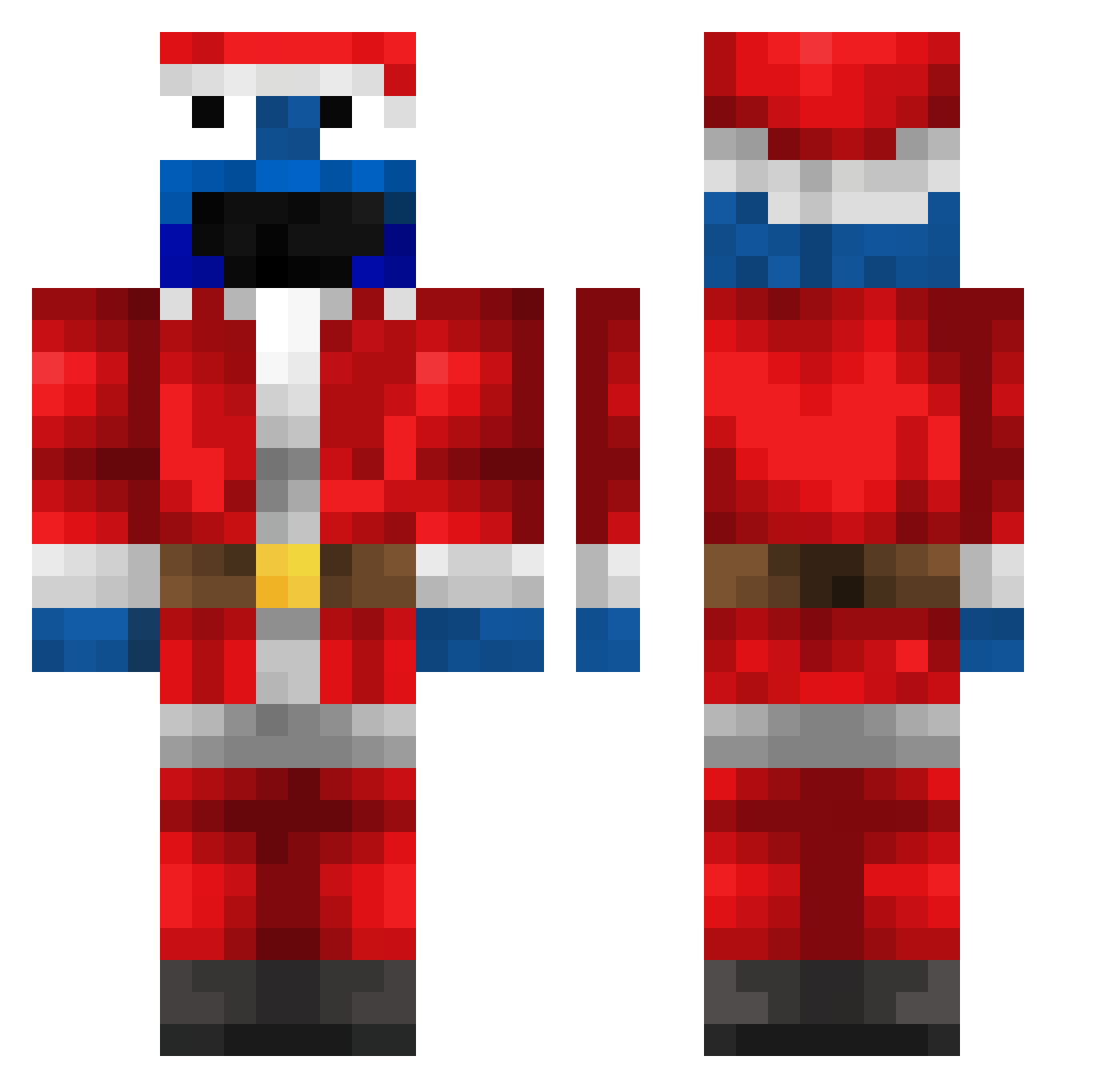 FamousMellow Minecraft skin, front and back view