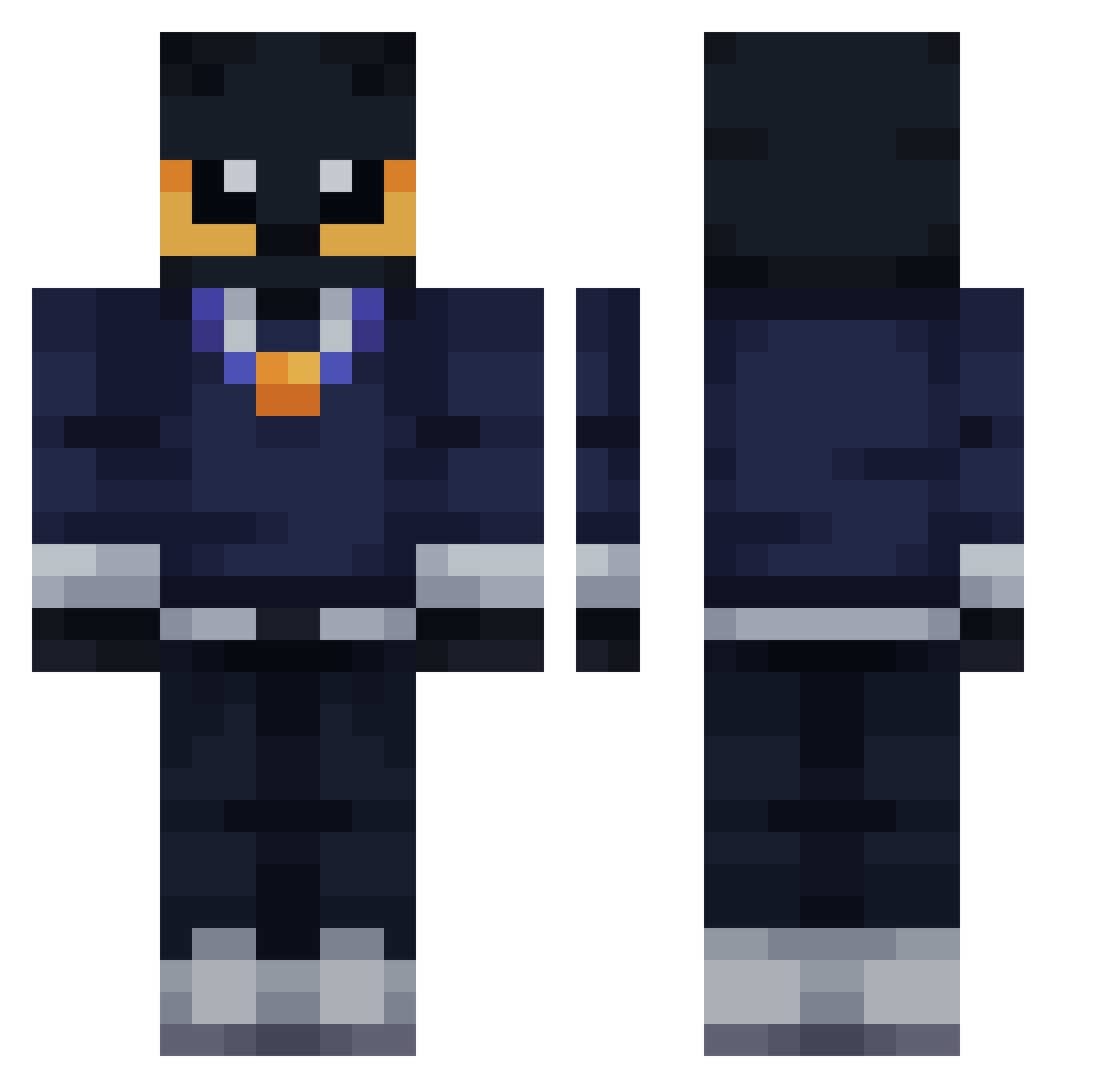 Tewyn2 Minecraft skin, front and back view