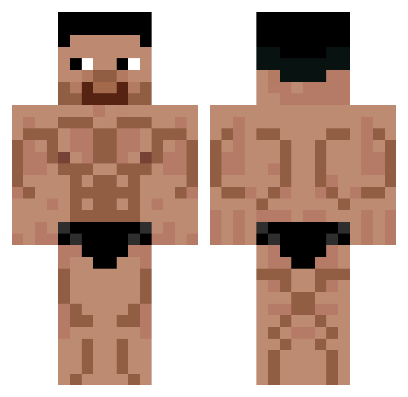 FourthTwenty Minecraft skin, front and back view