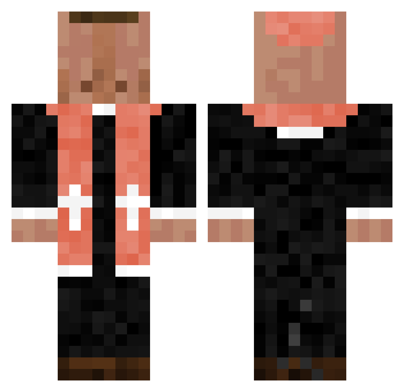 Itz_Jonaz Minecraft skin, front and back view
