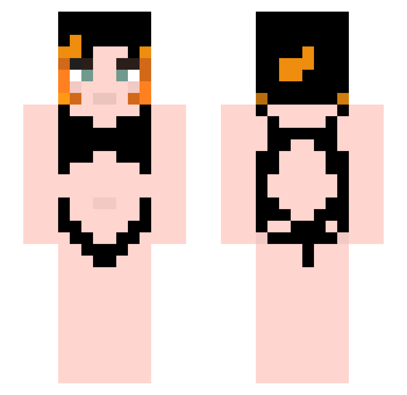 0982002112 Minecraft skin, front and back view