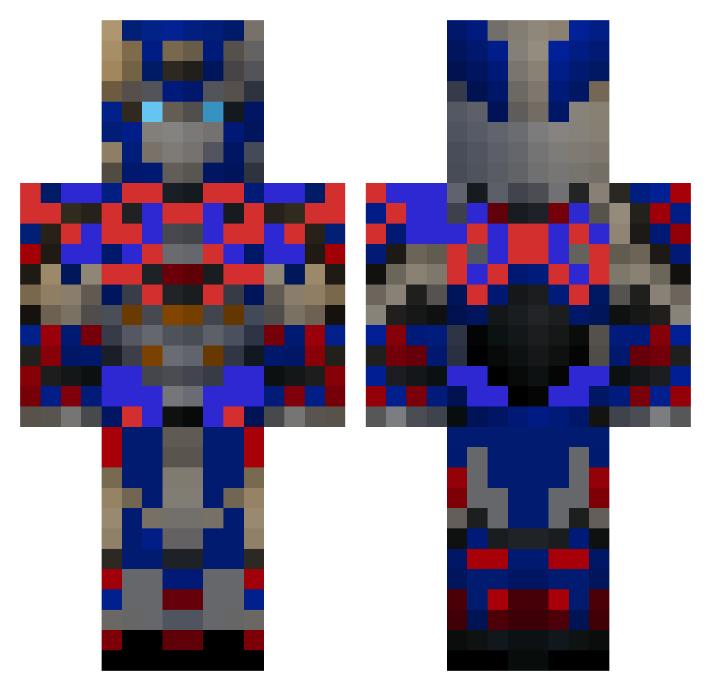 zxcqweasd Minecraft skin, front and back view