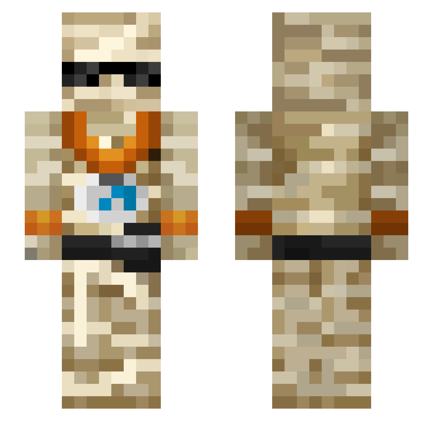 bariton3 Minecraft skin, front and back view