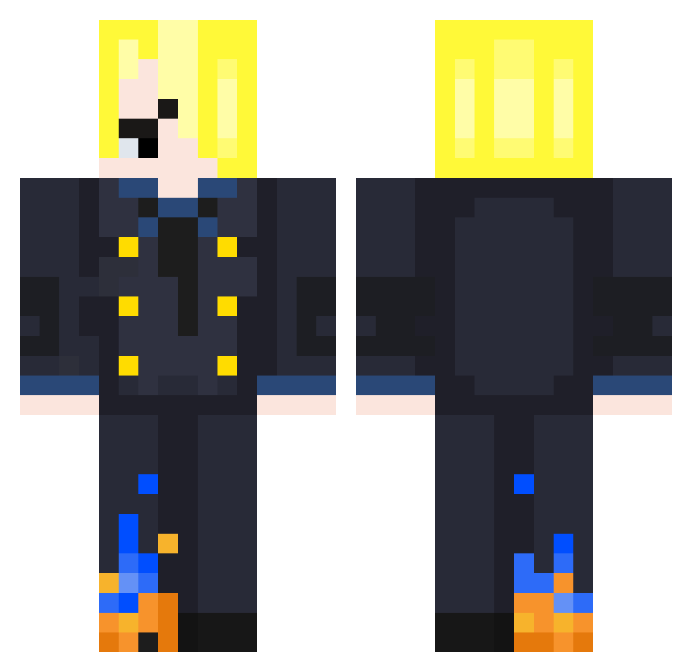 Itzmeee31 Minecraft skin, front and back view