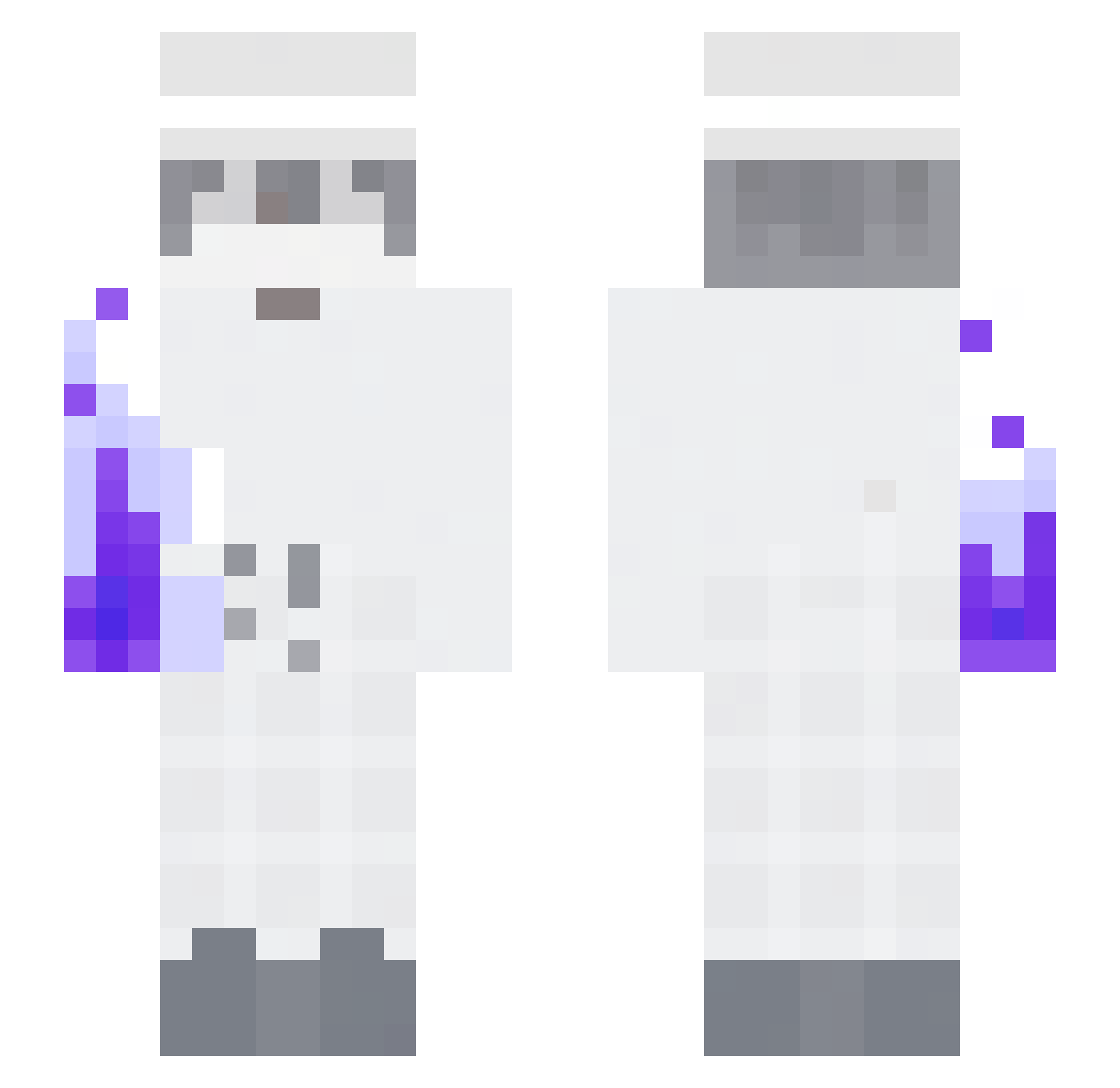 riisxn Minecraft skin, front and back view
