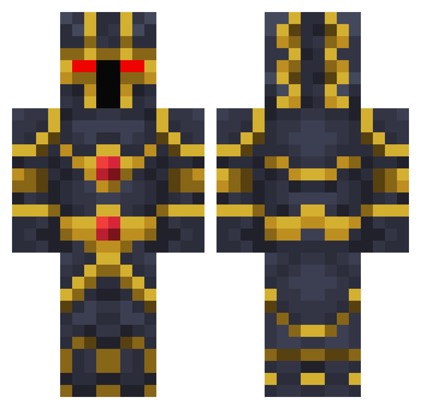 Spirra Minecraft skin, front and back view