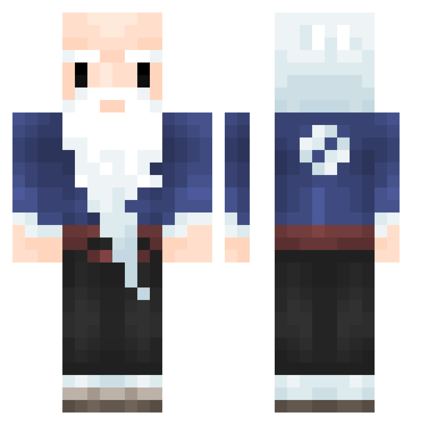 N16HTSHAD3 Minecraft skin, front and back view