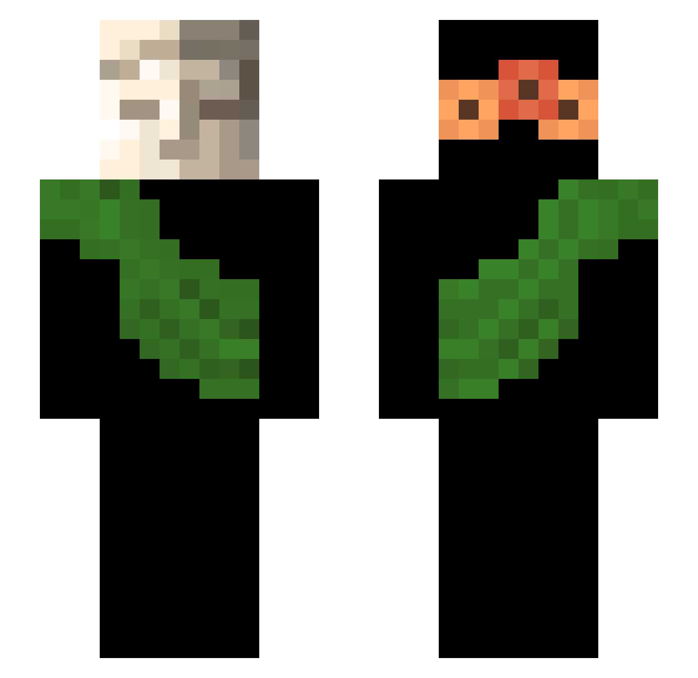u6ed Minecraft skin, front and back view