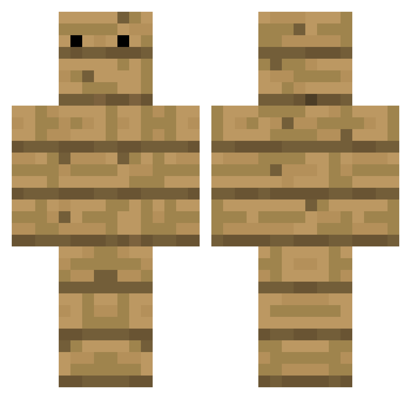 Yabou34 Minecraft skin, front and back view