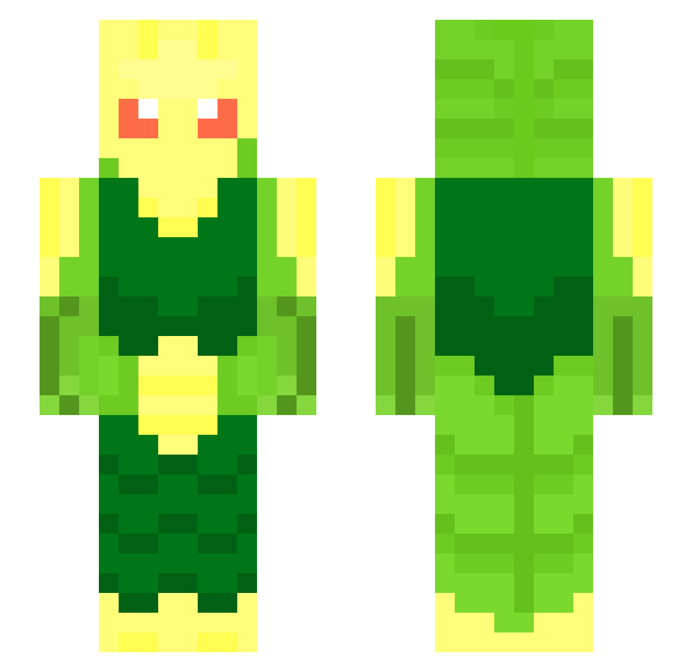 _Bladesinger_ Minecraft skin, front and back view