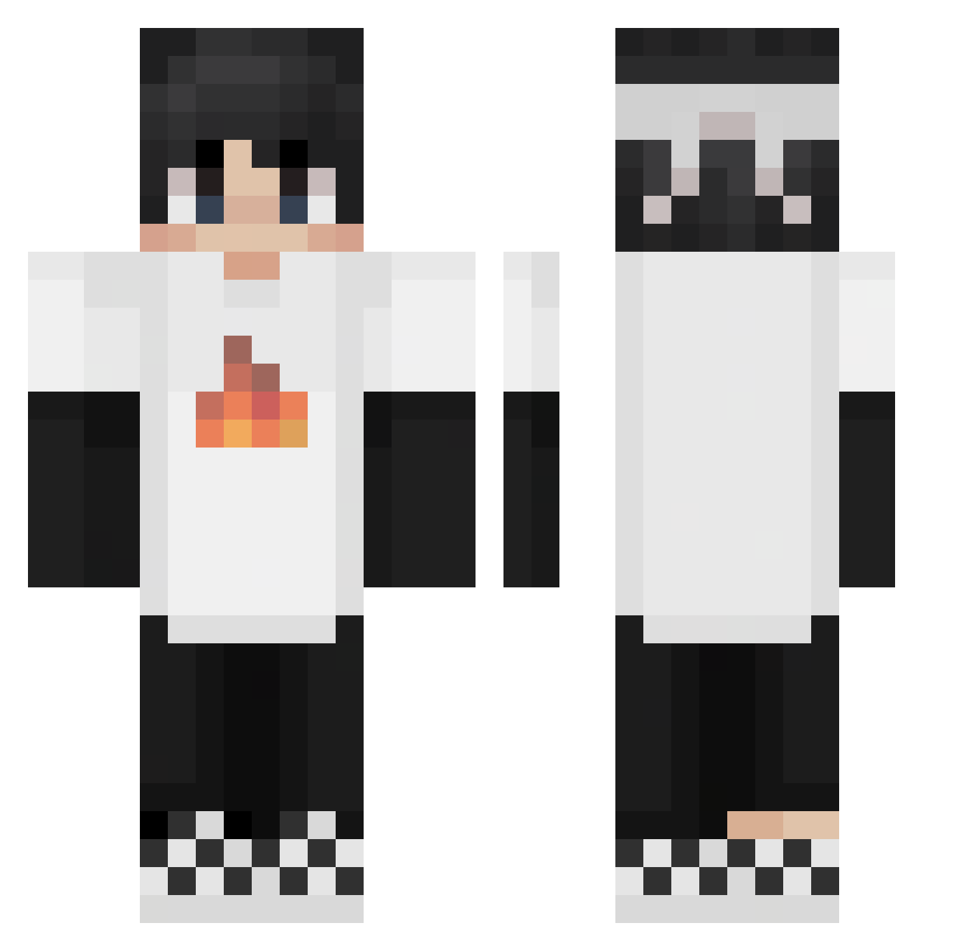 Kalle_Ankan_ Minecraft skin, front and back view