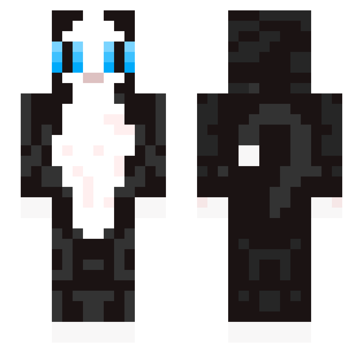RANGNE Minecraft skin, front and back view