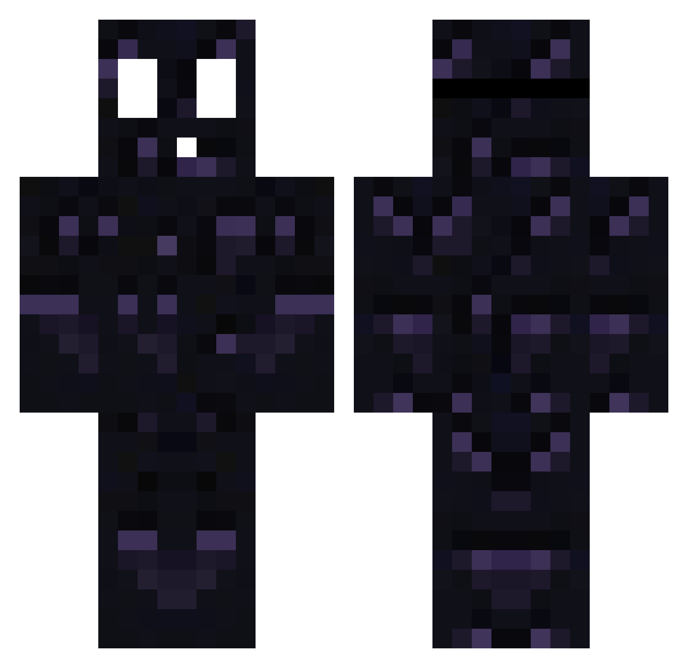 ligmabeans Minecraft skin, front and back view