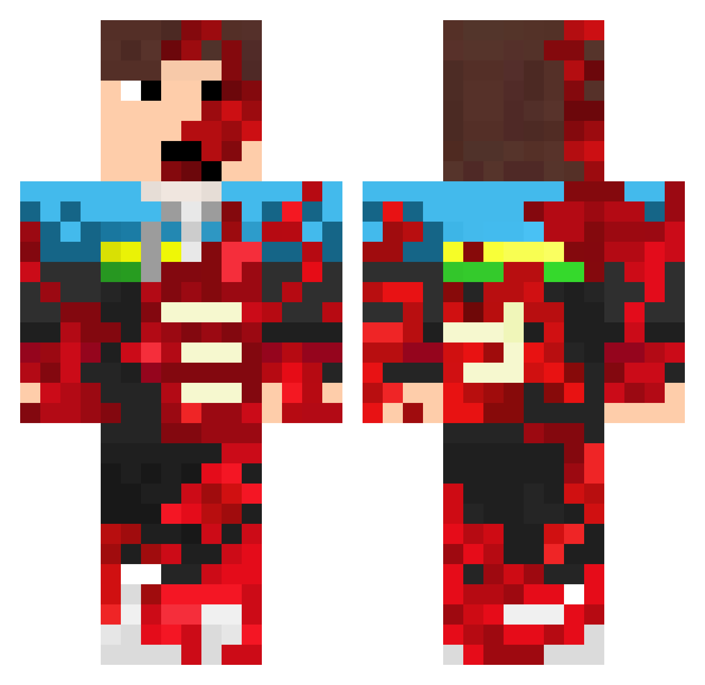 Luipionier Minecraft skin, front and back view