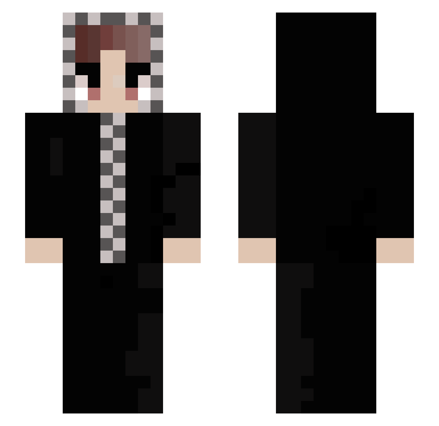 JayMCD Minecraft skin, front and back view