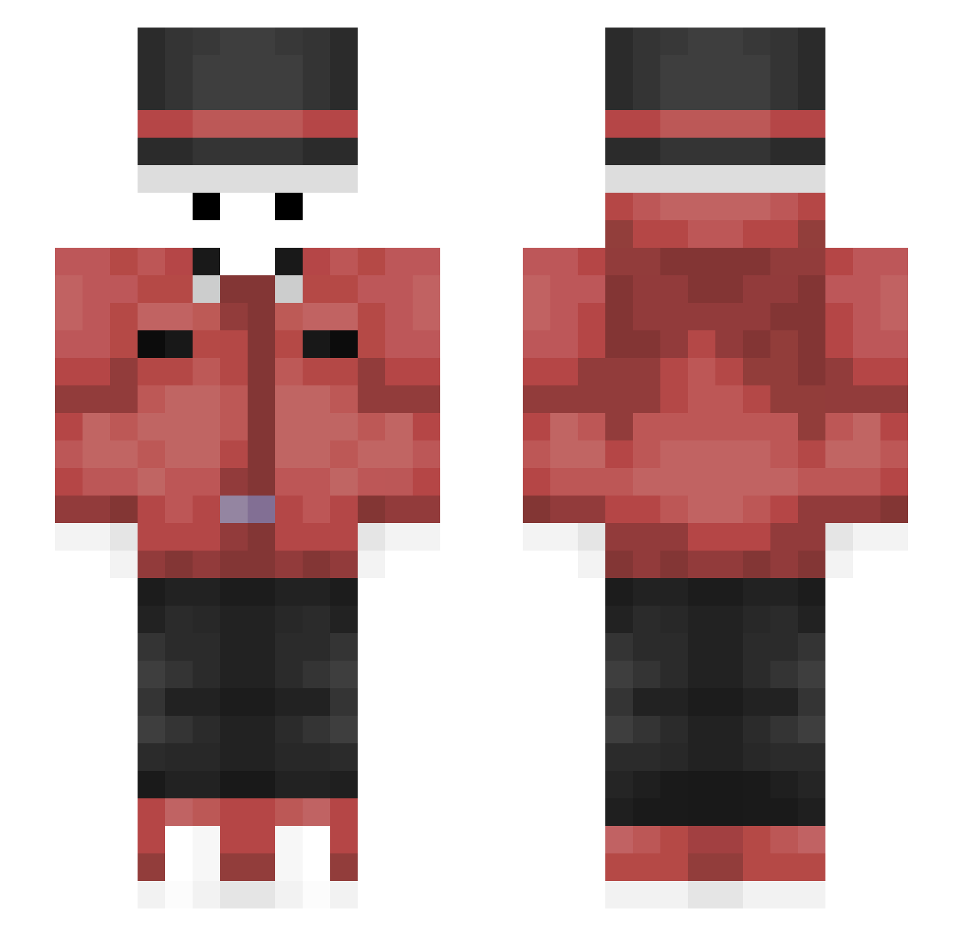 Quickley88 Minecraft skin, front and back view