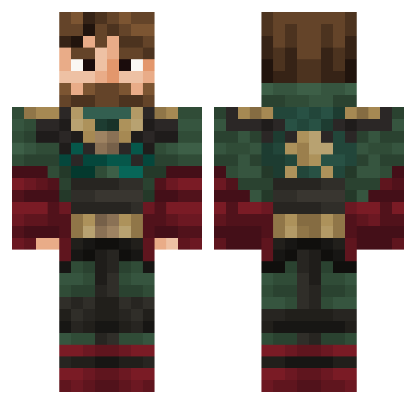 Chiwy_Bonfil7 Minecraft skin, front and back view