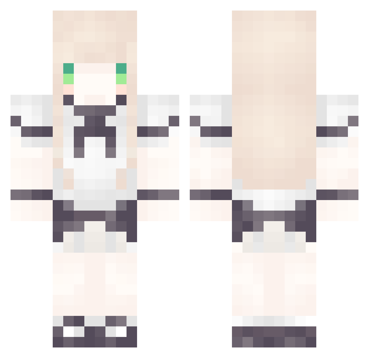 sonpo Minecraft skin, front and back view