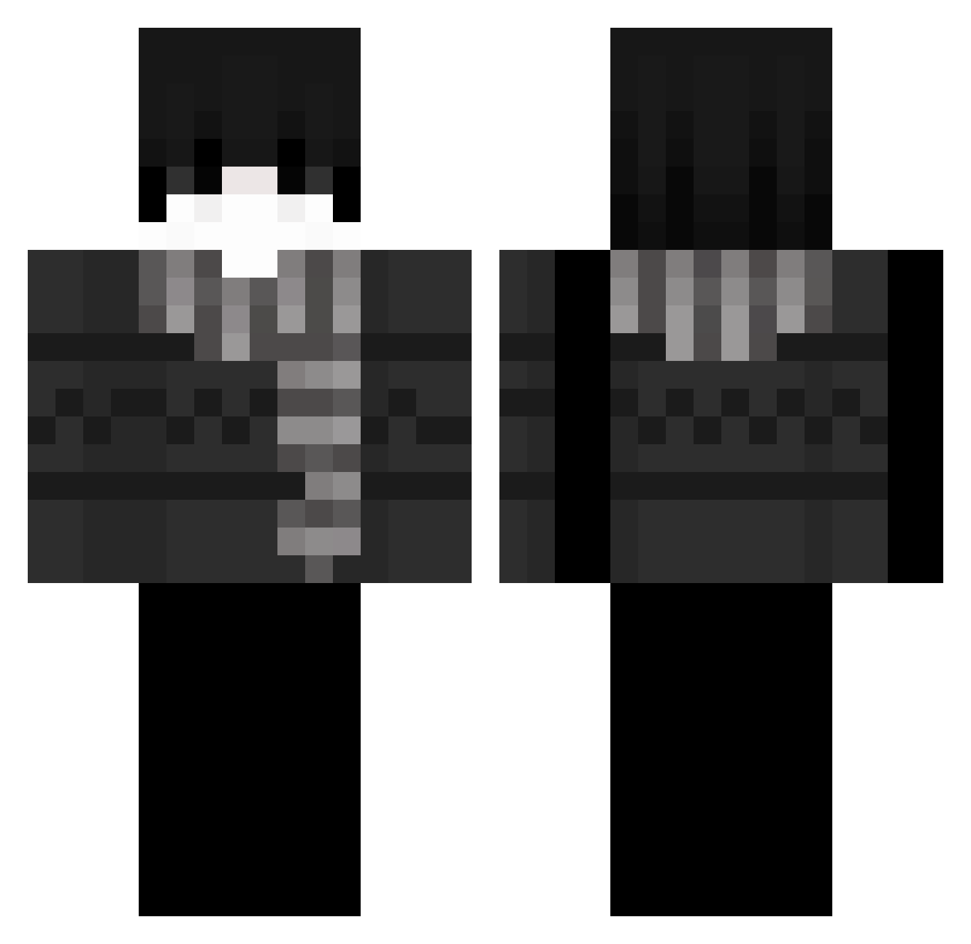 qSuno Minecraft skin, front and back view