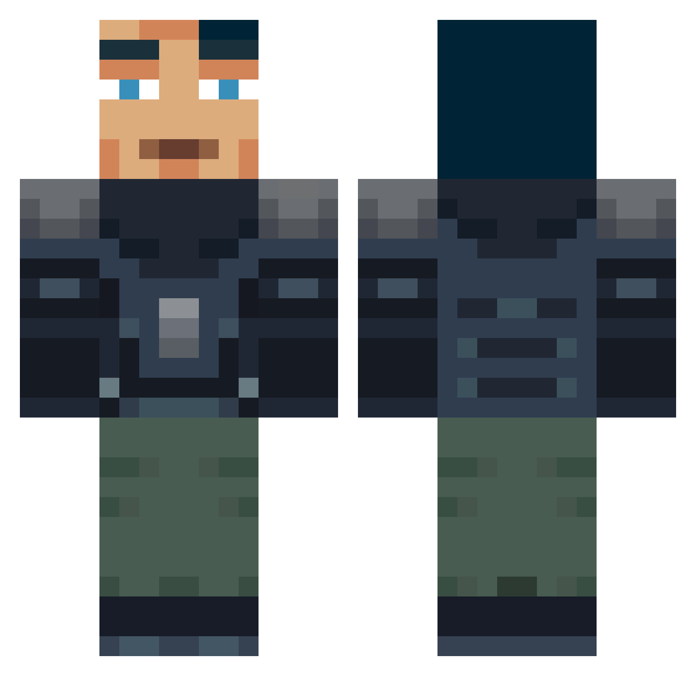 estonius_bickle Minecraft skin, front and back view