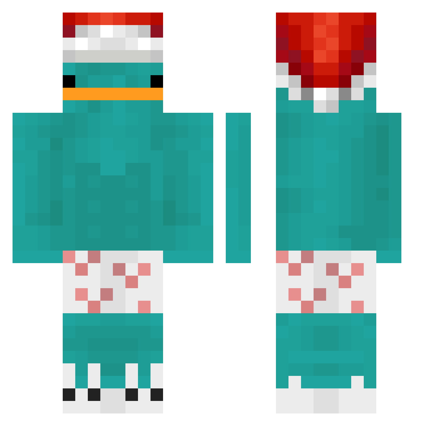 TrikySgravato Minecraft skin, front and back view