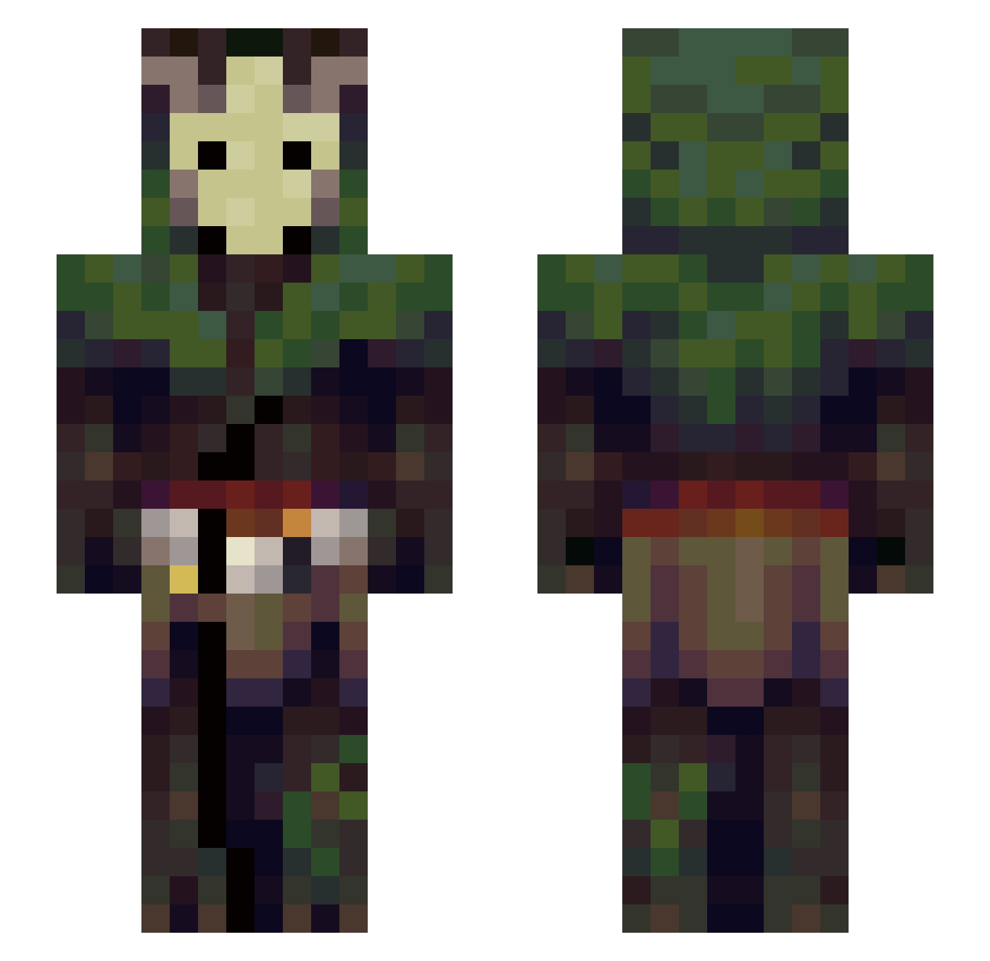 IonicCow7 Minecraft skin, front and back view