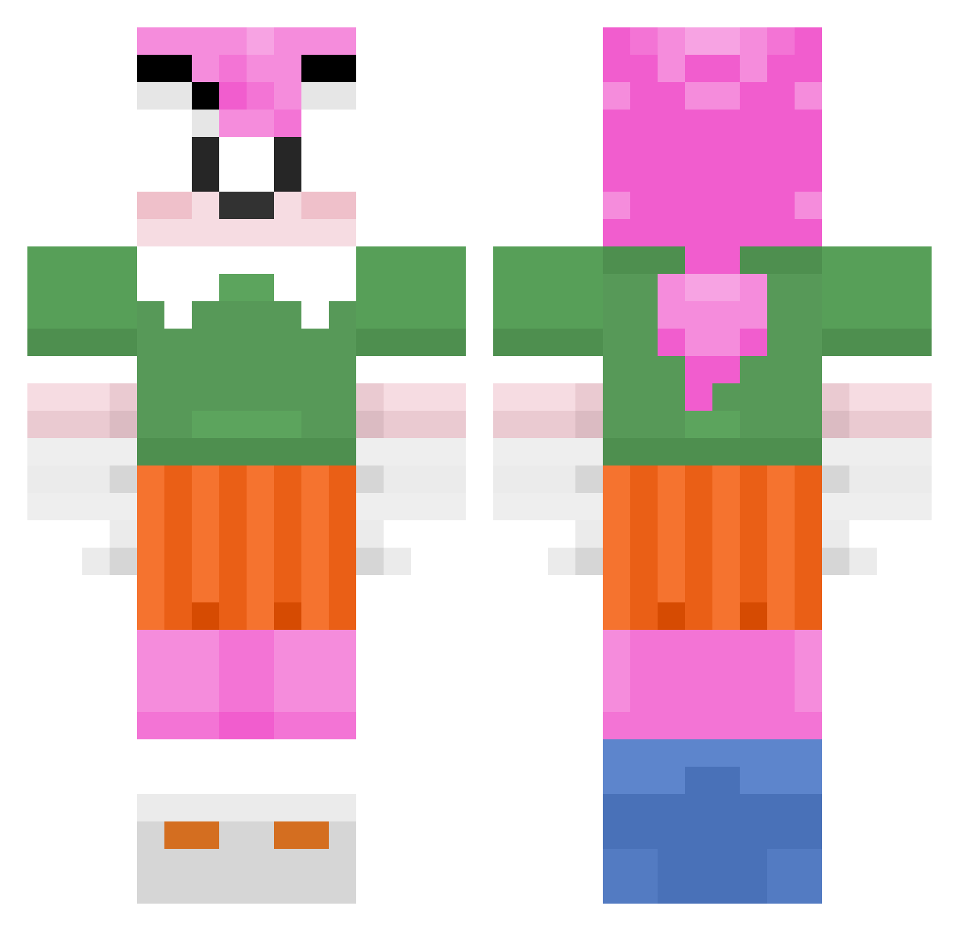 IIRedRobynII Minecraft skin, front and back view