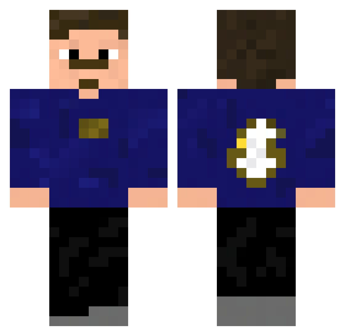 Homstick20 Minecraft skin, front and back view