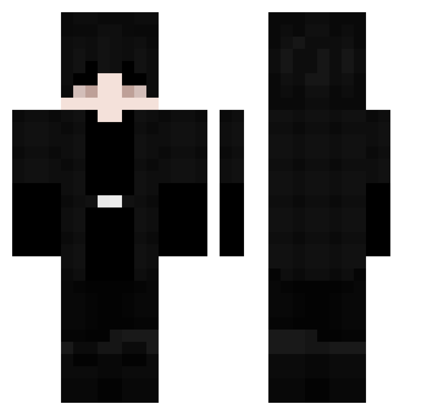 Rattlers Minecraft skin, front and back view