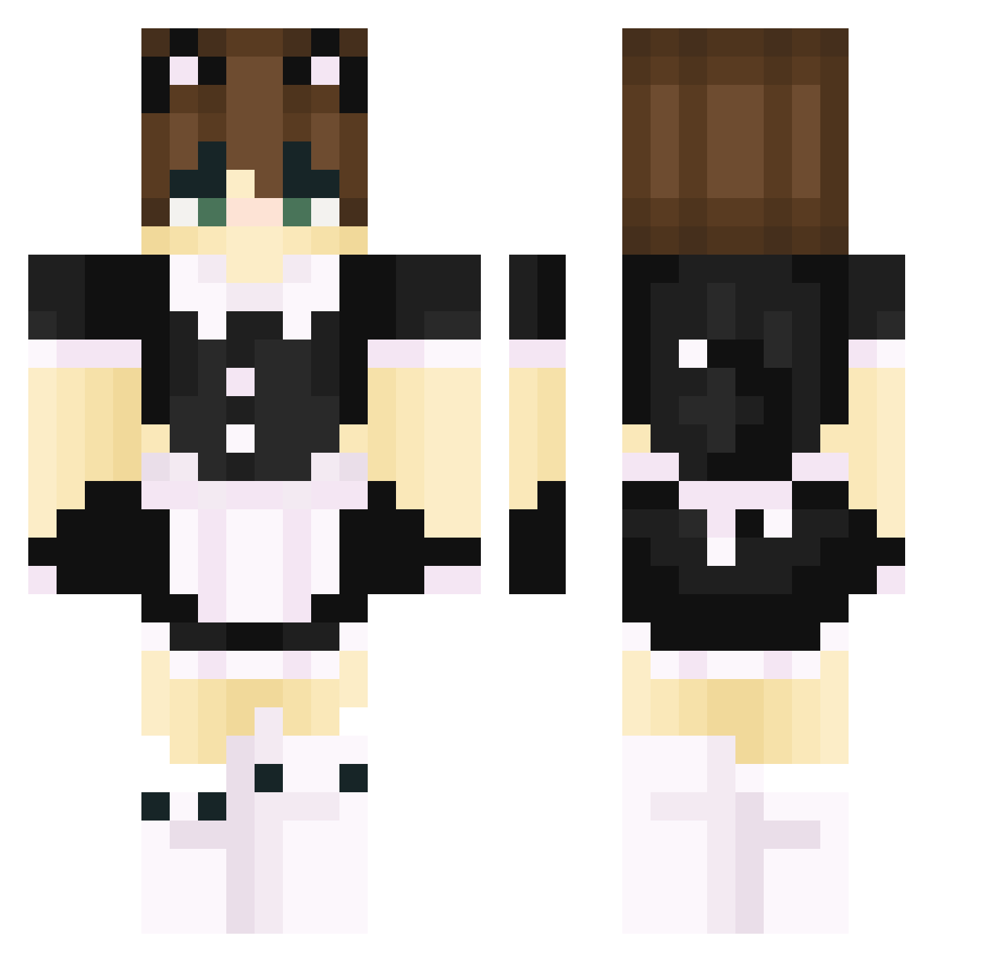 Osireon Minecraft skin, front and back view