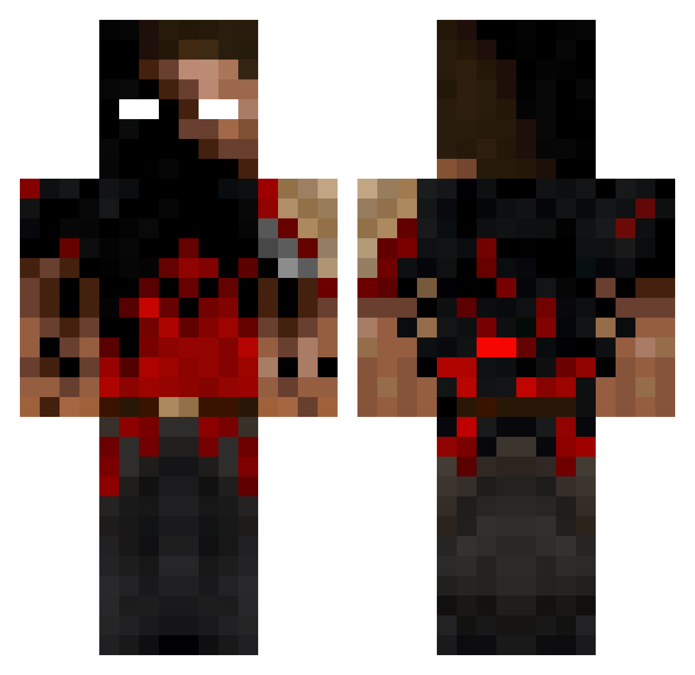 chibithor Minecraft skin, front and back view