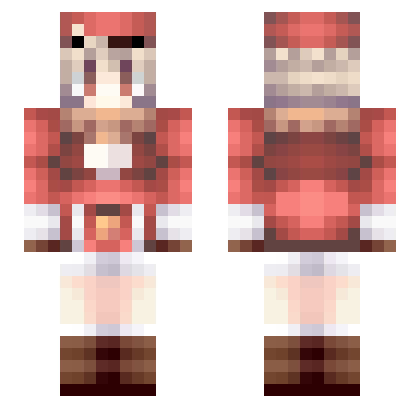 HSbF6acidorange Minecraft skin, front and back view