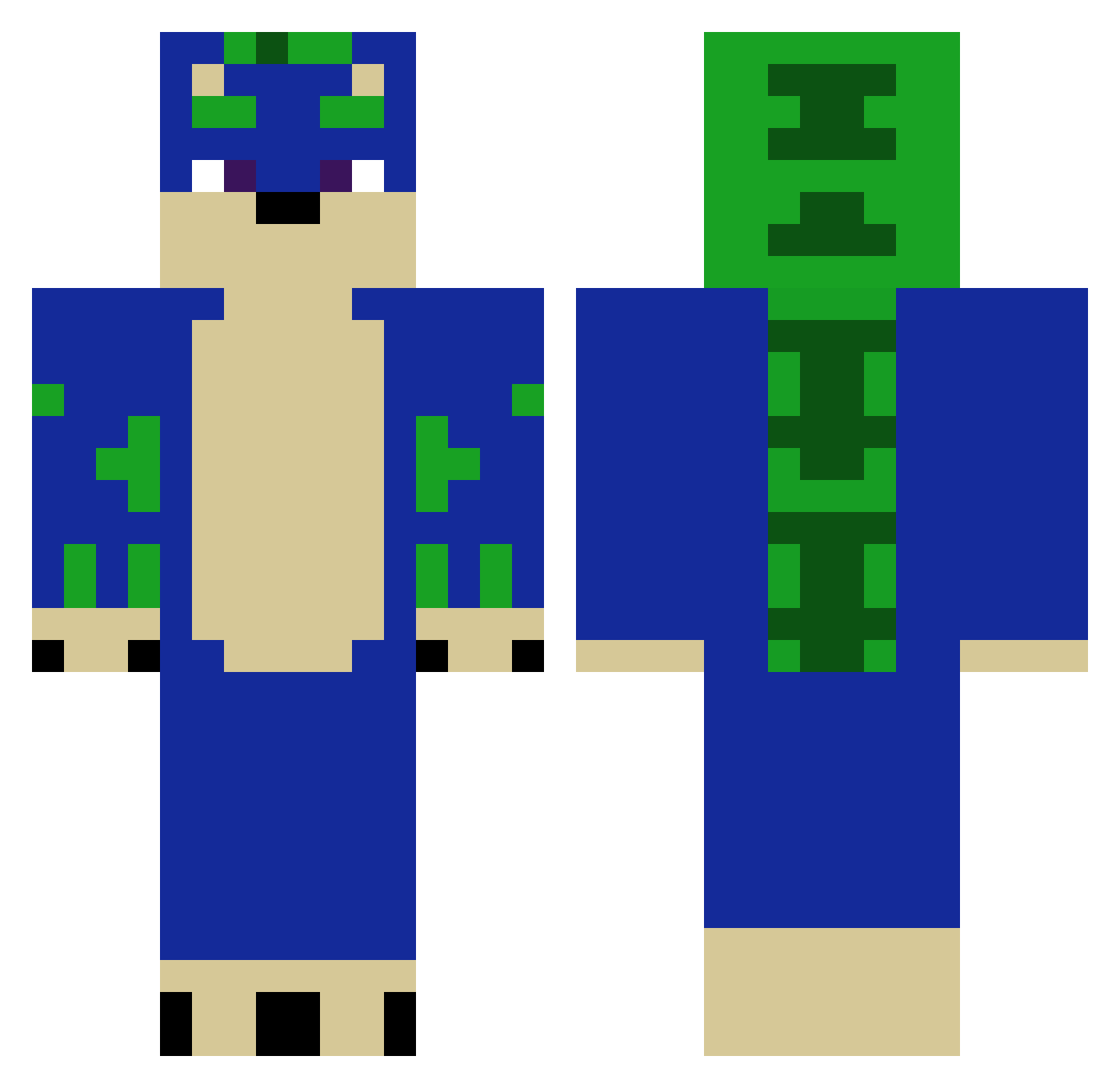 MonGi_LiTe Minecraft skin, front and back view