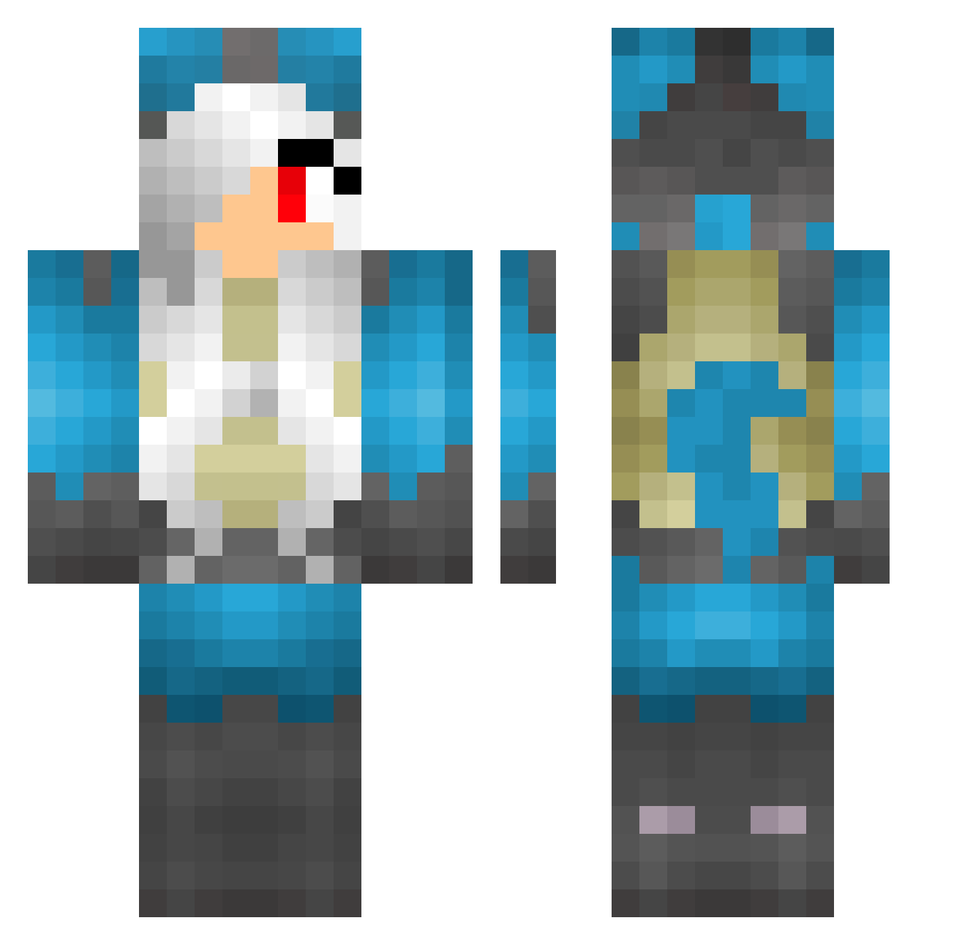 coral_owo Minecraft skin, front and back view