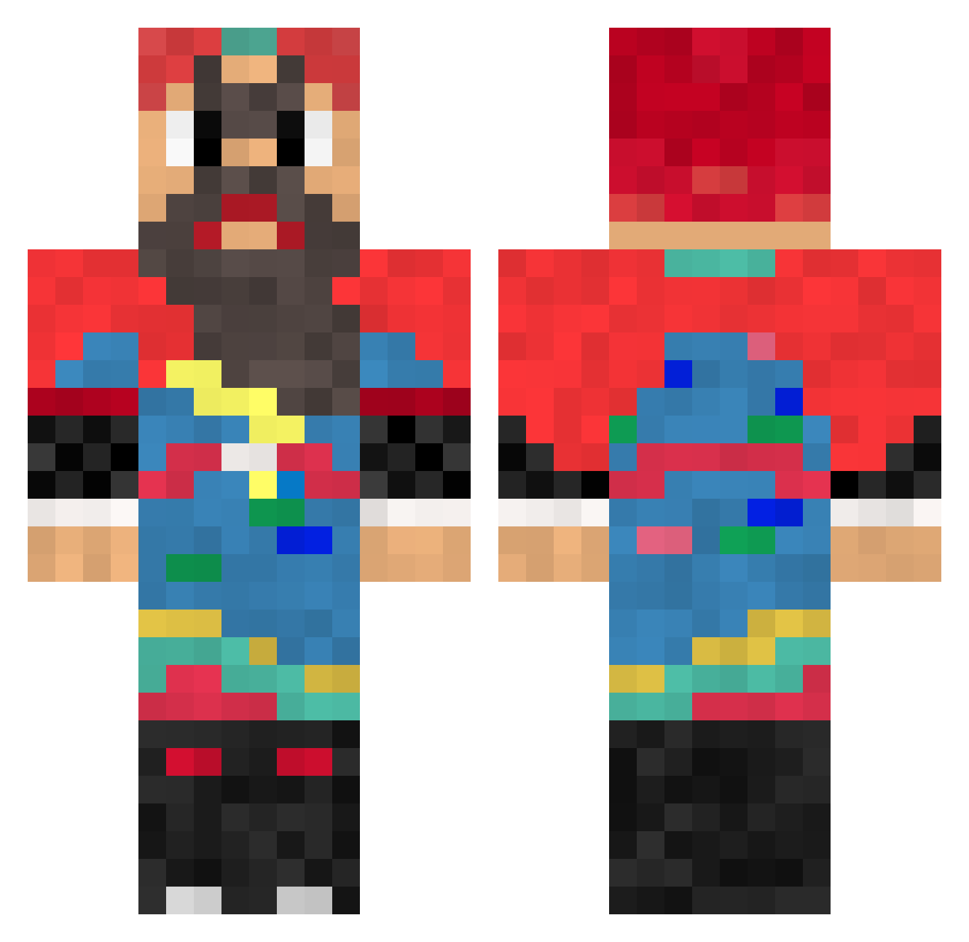 deepdisorderly Minecraft skin, front and back view
