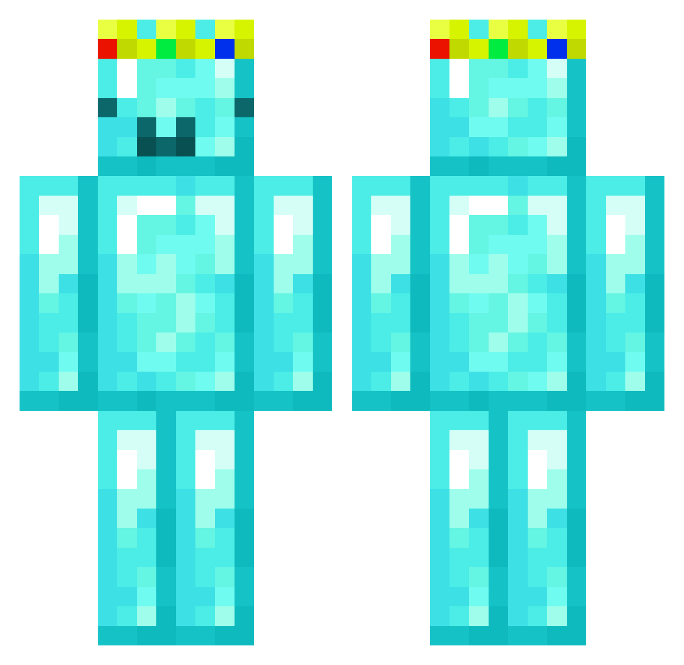 Ehmes Minecraft skin, front and back view