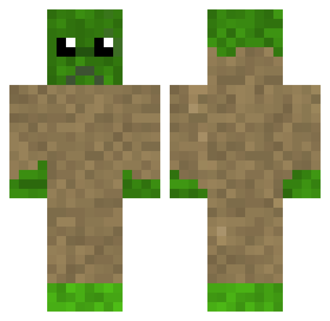 LiorSon Minecraft skin, front and back view