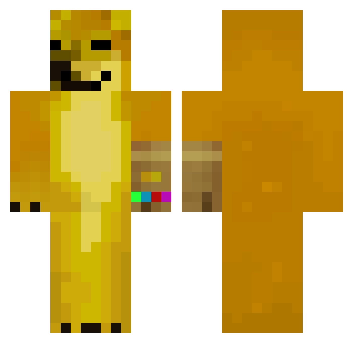 NicosIgn Minecraft skin, front and back view