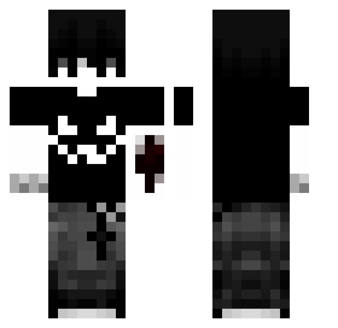 bariee2 Minecraft skin, front and back view