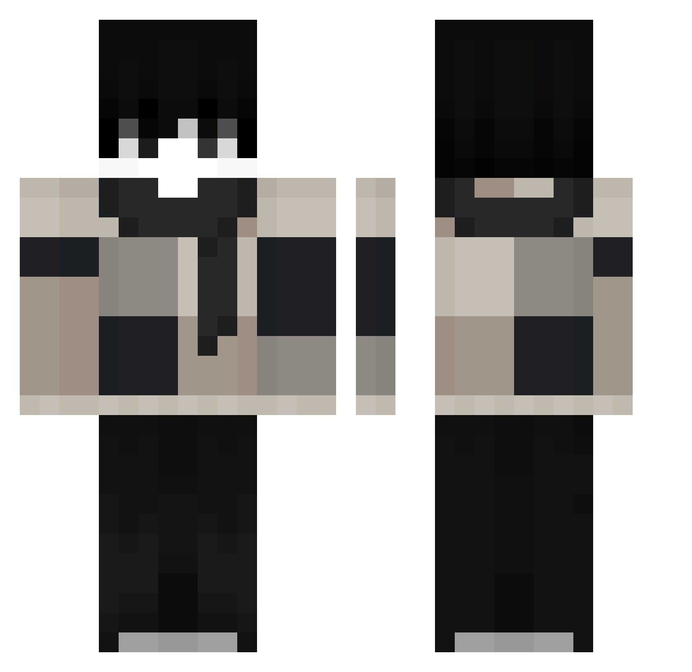 Stealing_ Minecraft skin, front and back view
