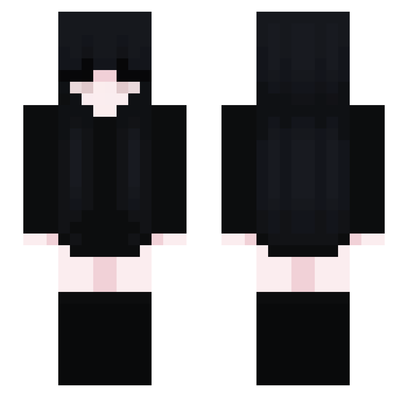 XoticLxna Minecraft skin, front and back view