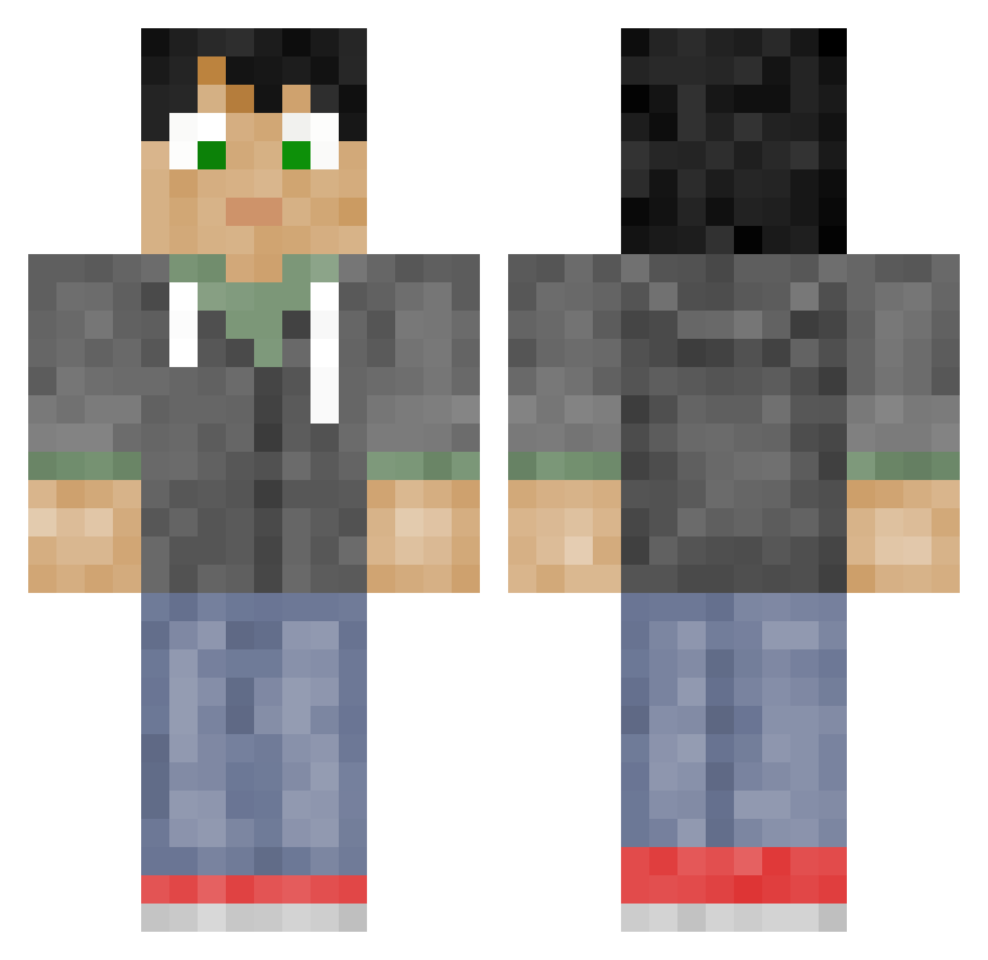 Jim_Wozniak Minecraft skin, front and back view