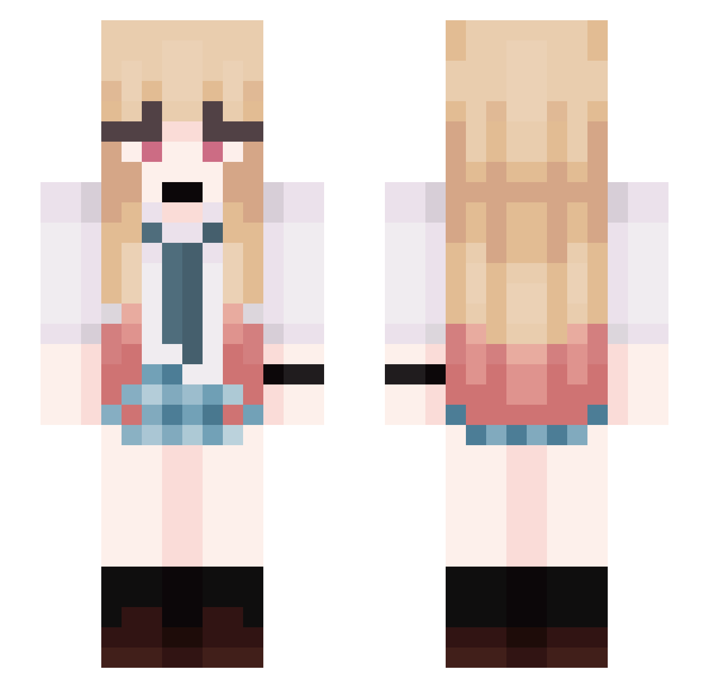 snowdawn0 Minecraft skin, front and back view