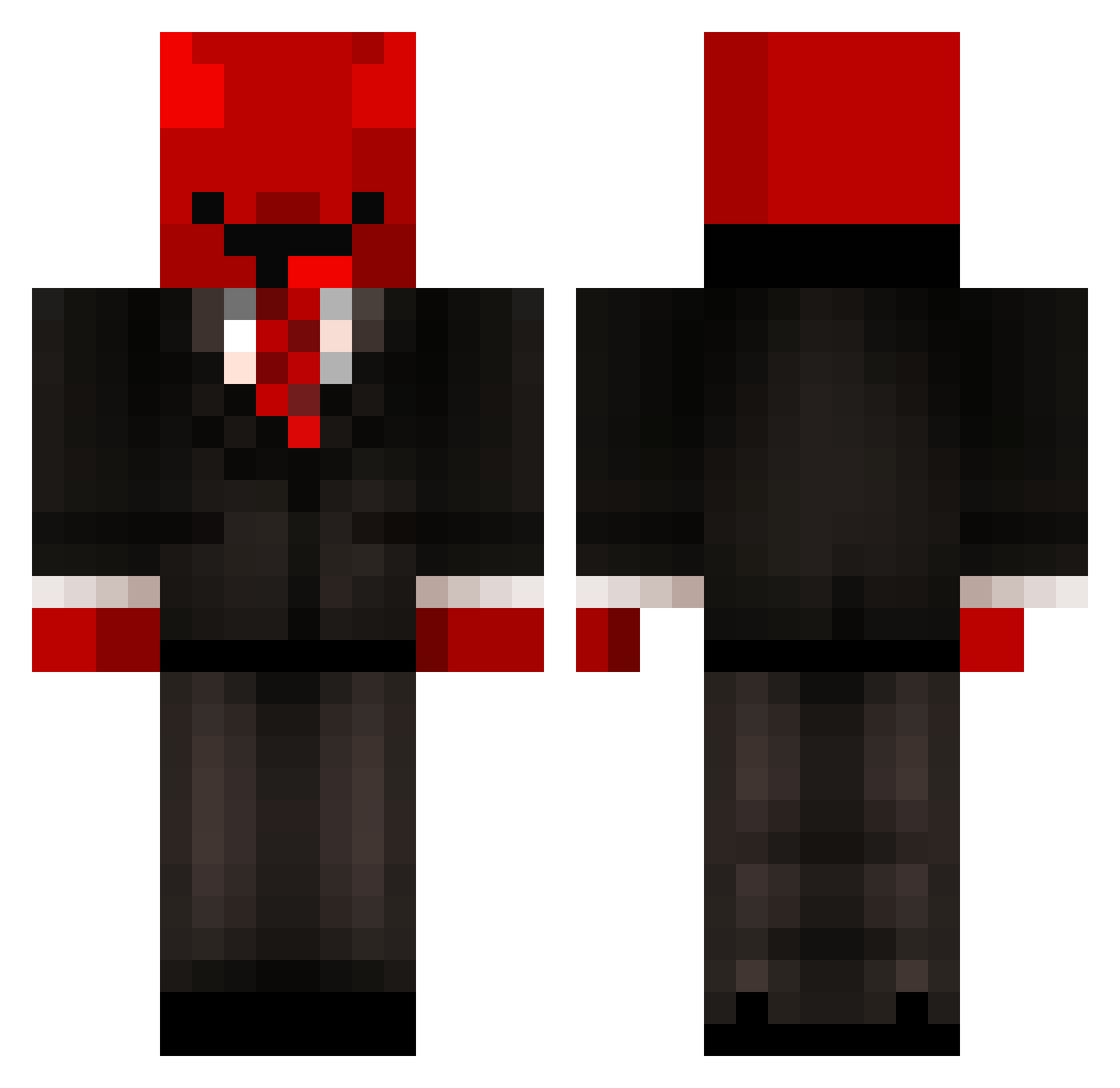 Nazouf Minecraft skin, front and back view