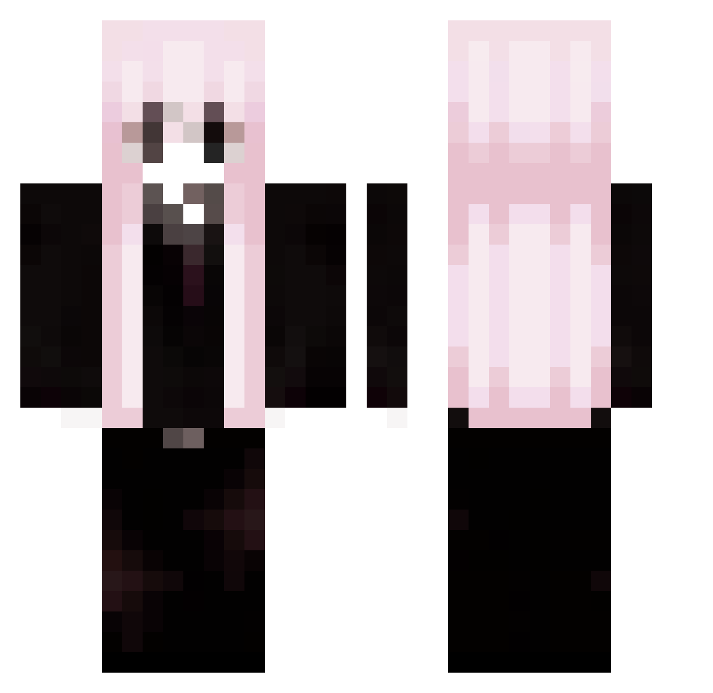 pxnnych Minecraft skin, front and back view