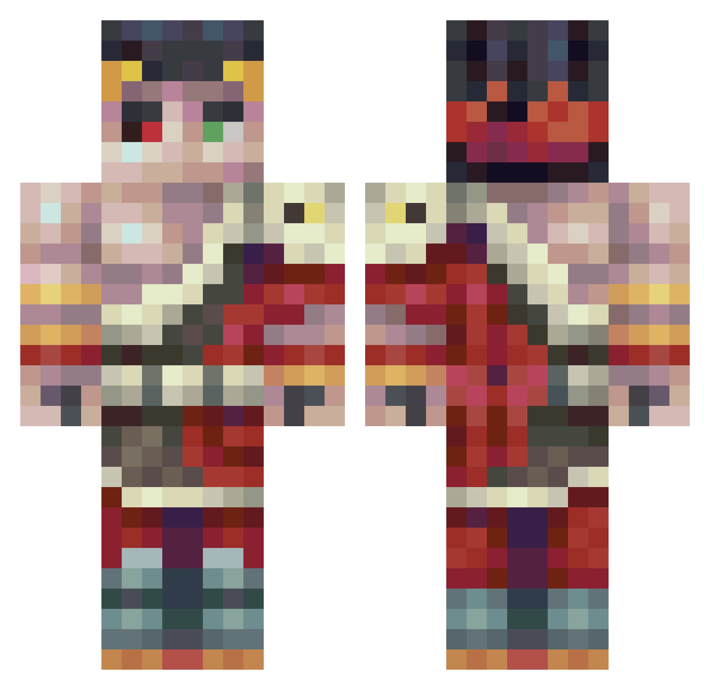 z0opreme Minecraft skin, front and back view