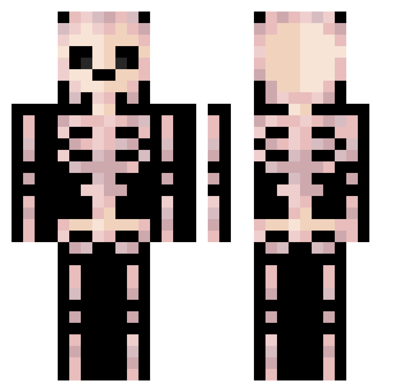 senpai3501 Minecraft skin, front and back view